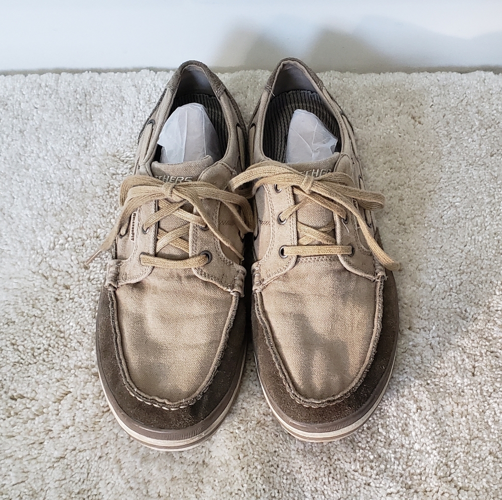 Men's Skechers Brown & Tan Loafers sz 12